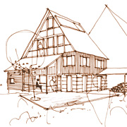 Aufstockung eines Wohnhauses in Welzheim - Skizze